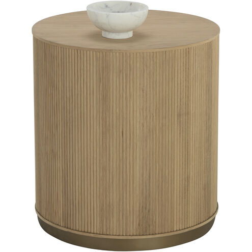 Kalla 24.5 X 22 inch Rustic Oak Side Table